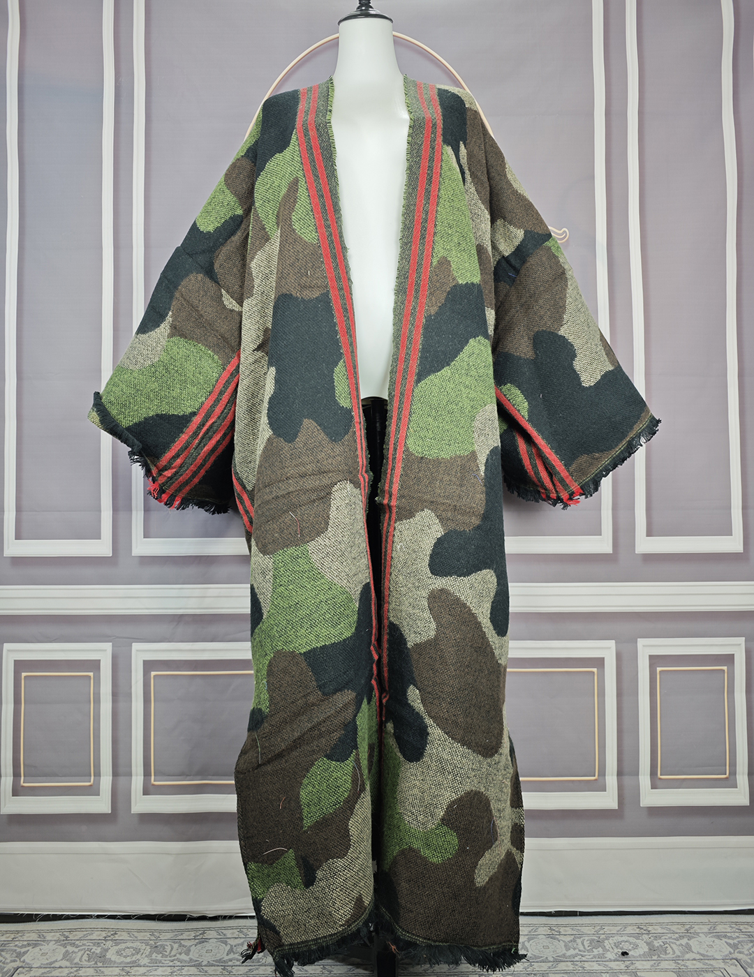 Winter Clothing Outlet - Winter Fashion Camouflage Printed Open Front