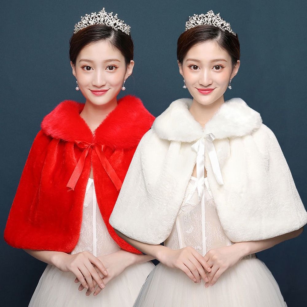 Winter Clothing Items - White Womens Winter Thicken Plush Wrap