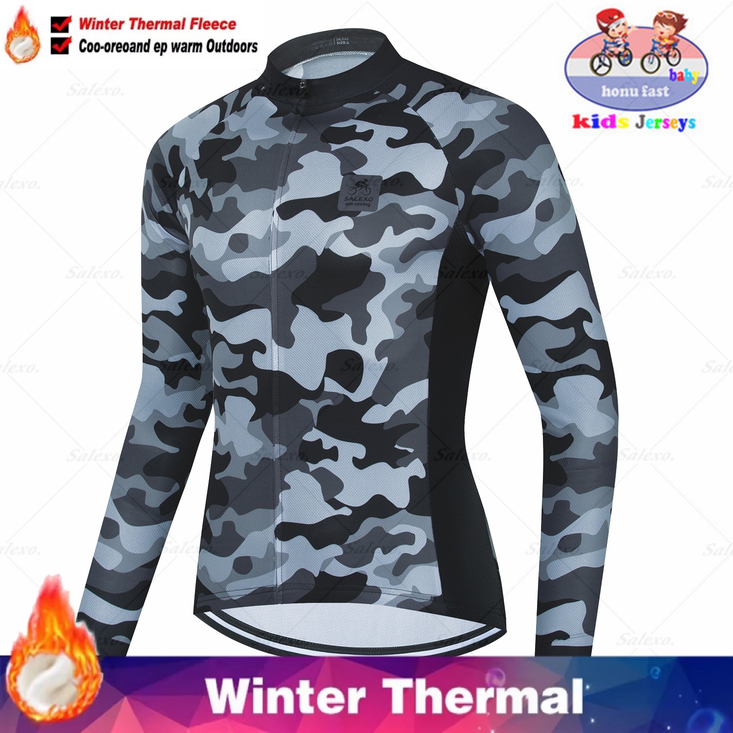 Winter Kids Cycling Jersey Set - مراجعة Winter Clothing Kids Sale وسعره