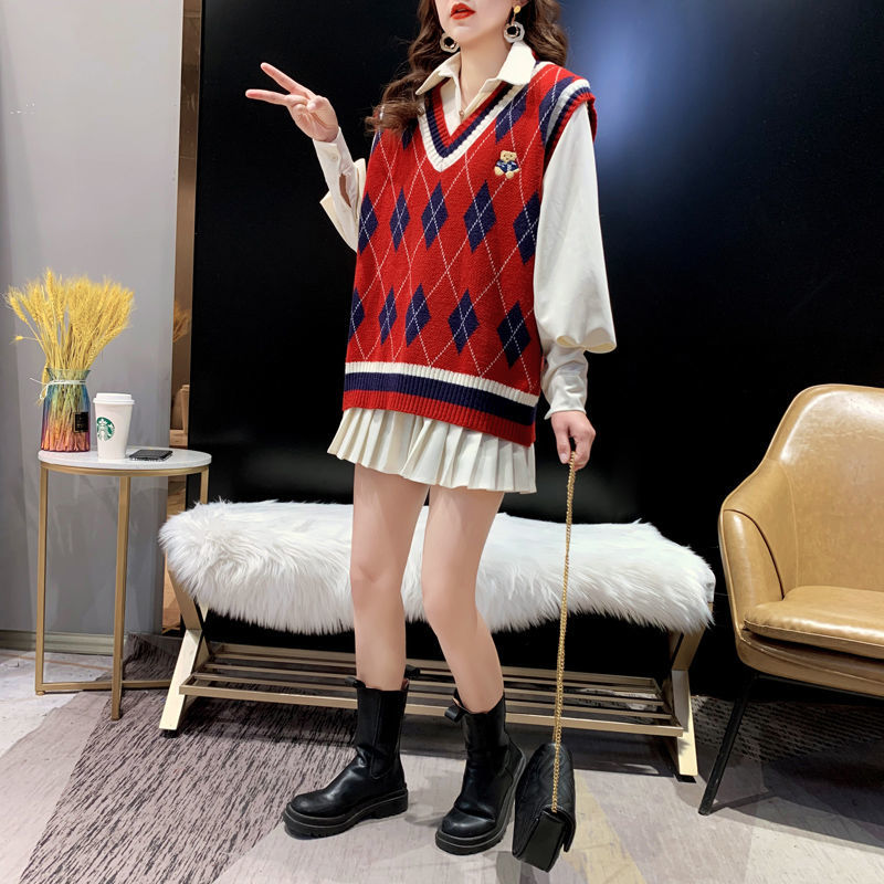 Red Knit Vests for Women Sleev - مراجعة Winter Clothing Trends 2025 وسعره
