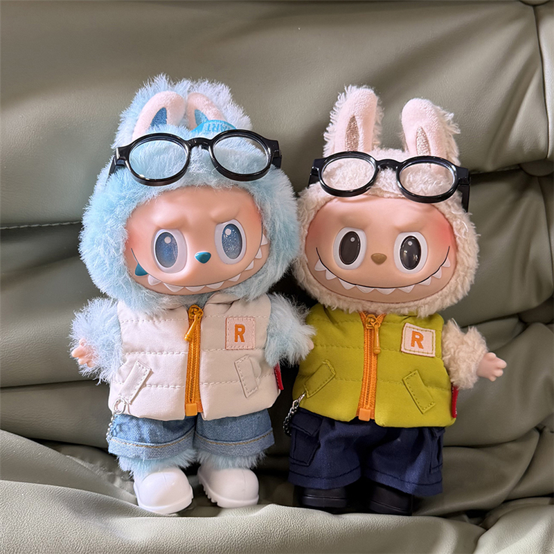 For 15 17cm Labubu Doll Down J - مراجعة Winter Clothing Items وسعره