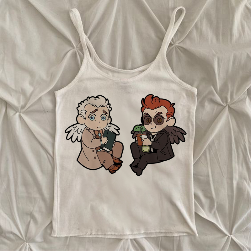 Good OmensY2k Good Omens Print - مراجعة Zara Winter Clothing Women وسعره