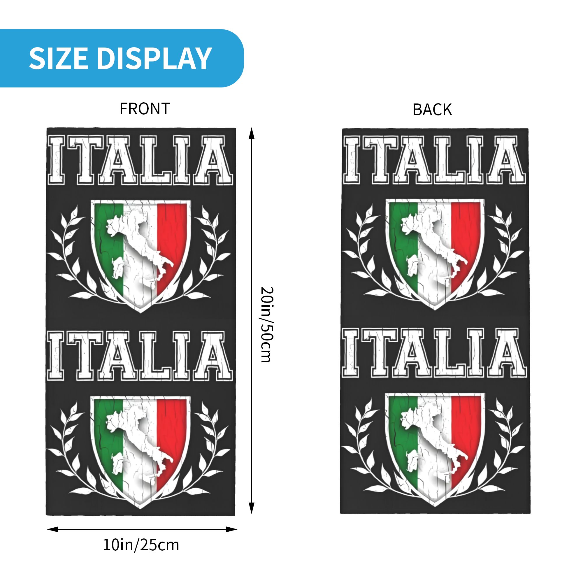 Custom Italy Flag Bandana Neck - مراجعة Winter Clothing Items وسعره