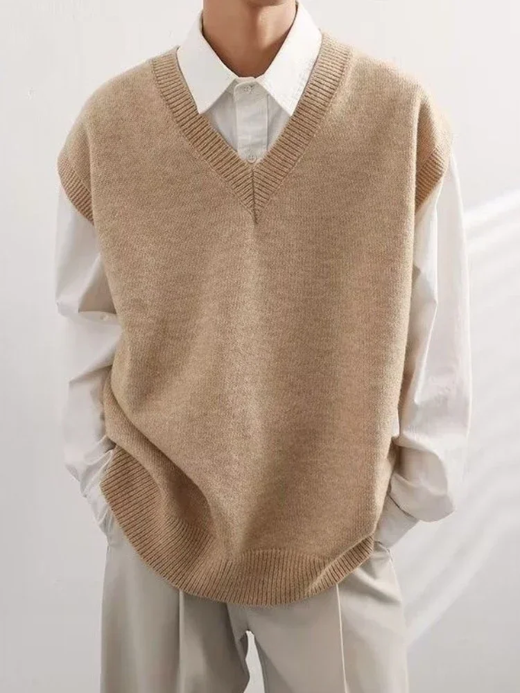 Vest Waistcoat Beige V Neck Kn - مراجعة Winter Clothing Trends 2025 وسعره