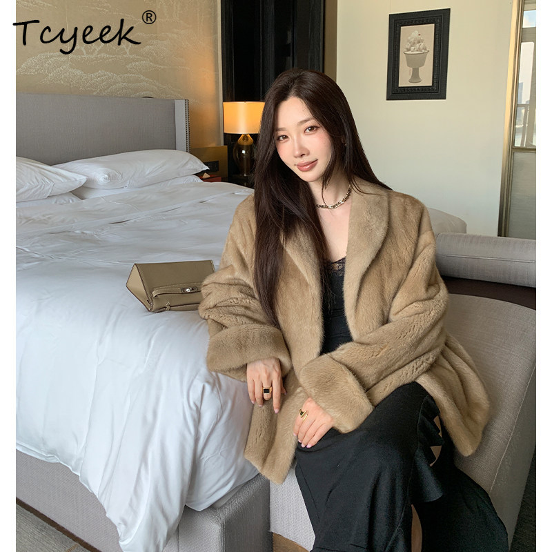 Tcyeek Natural Mink Fur Coat W - مراجعة Winter Clothing Label وسعره