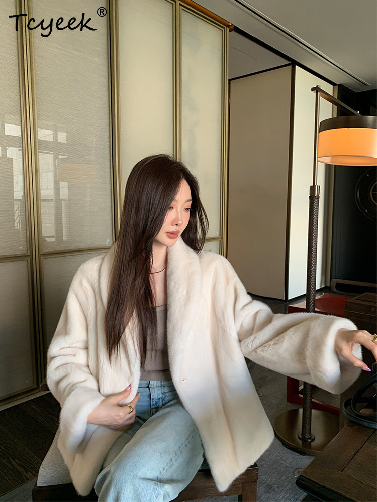 Tcyeek Natural Mink Fur Coat W - مراجعة Winter Clothing Label وسعره