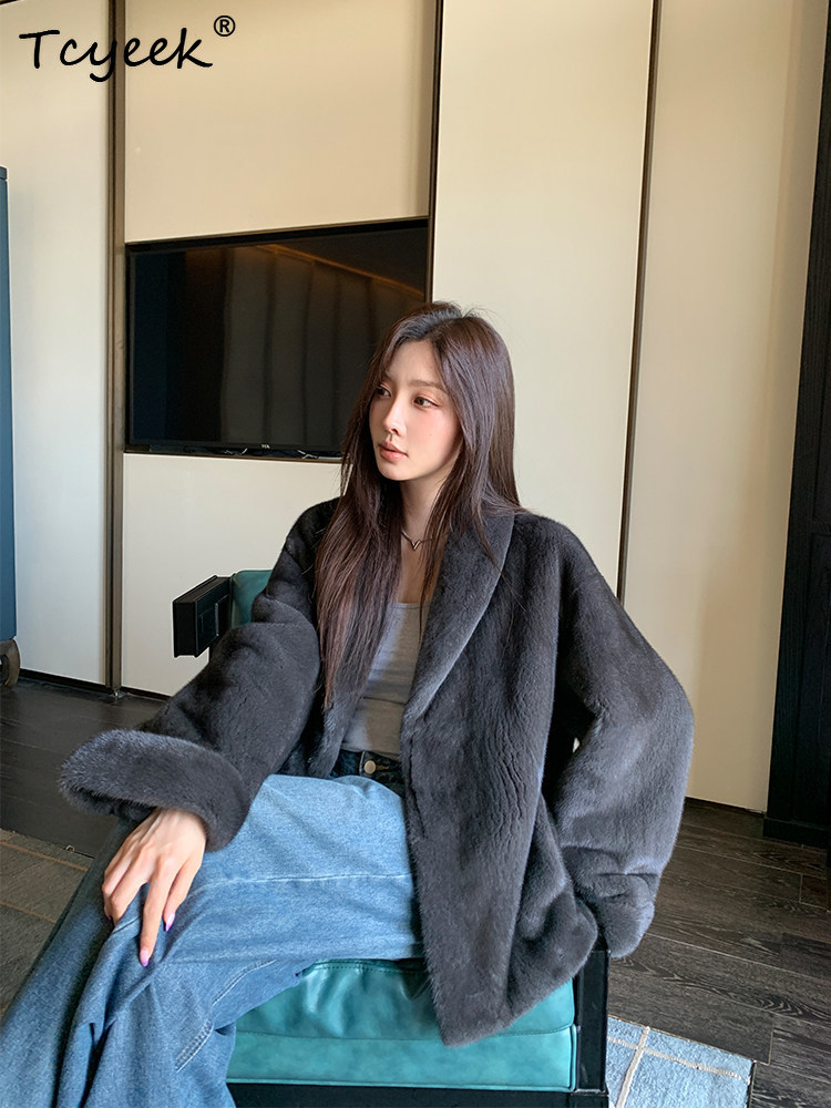 Tcyeek Natural Mink Fur Coat W - مراجعة Winter Clothing Label وسعره