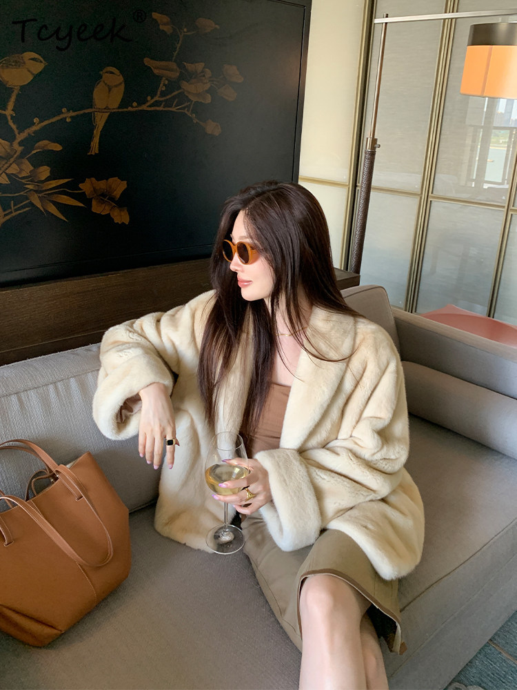 Tcyeek Natural Mink Fur Coat W - مراجعة Winter Clothing Label وسعره