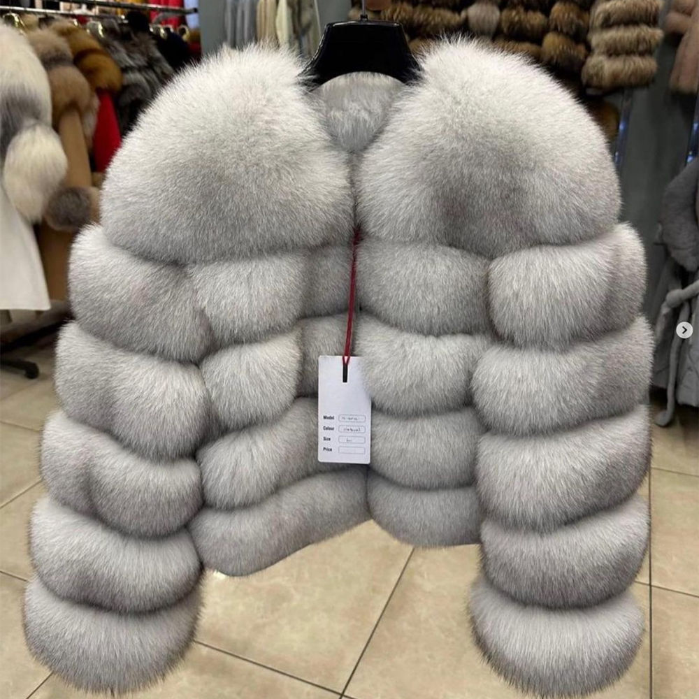 QUEENTINA 50cm Real Fox Fur Co - مراجعة Winter Clothing Trends 2025 وسعره