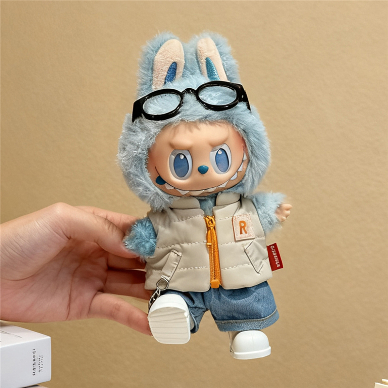 For 15 17cm Labubu Doll Solid  - مراجعة Winter Clothing Outfits وسعره