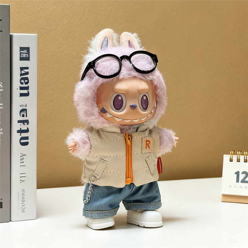 For 15 17cm Labubu Doll Solid  - مراجعة Winter Clothing Outfits وسعره