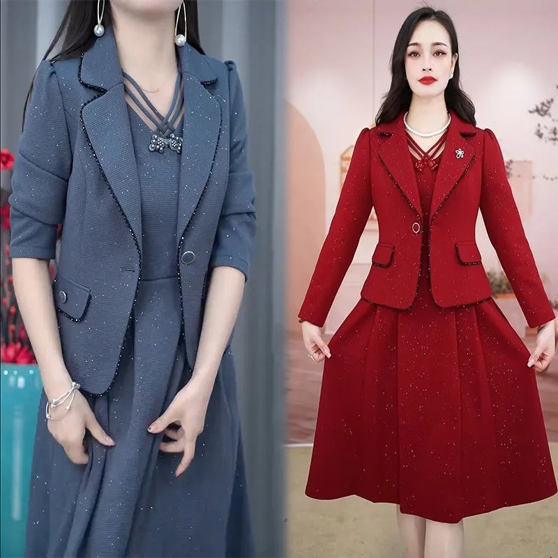 Middle Aged Female Dress Sets  - مراجعة Winter Wear Clothes وسعره