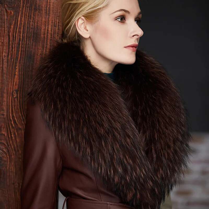 Raccoon Fur Collar Female Wint - مراجعة Winter Clothing Items وسعره